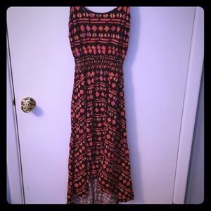 Hi Low Tribal Cutout Dress